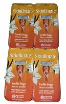 Lot of 4 Packs Skintimate Vanilla Sugar Scent Disposable Razors 4 Each(16 Total) - £16.05 GBP