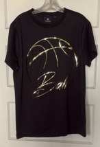 Akademiks Black T-Shirt with Gold Basketball Design Size M - $15.10