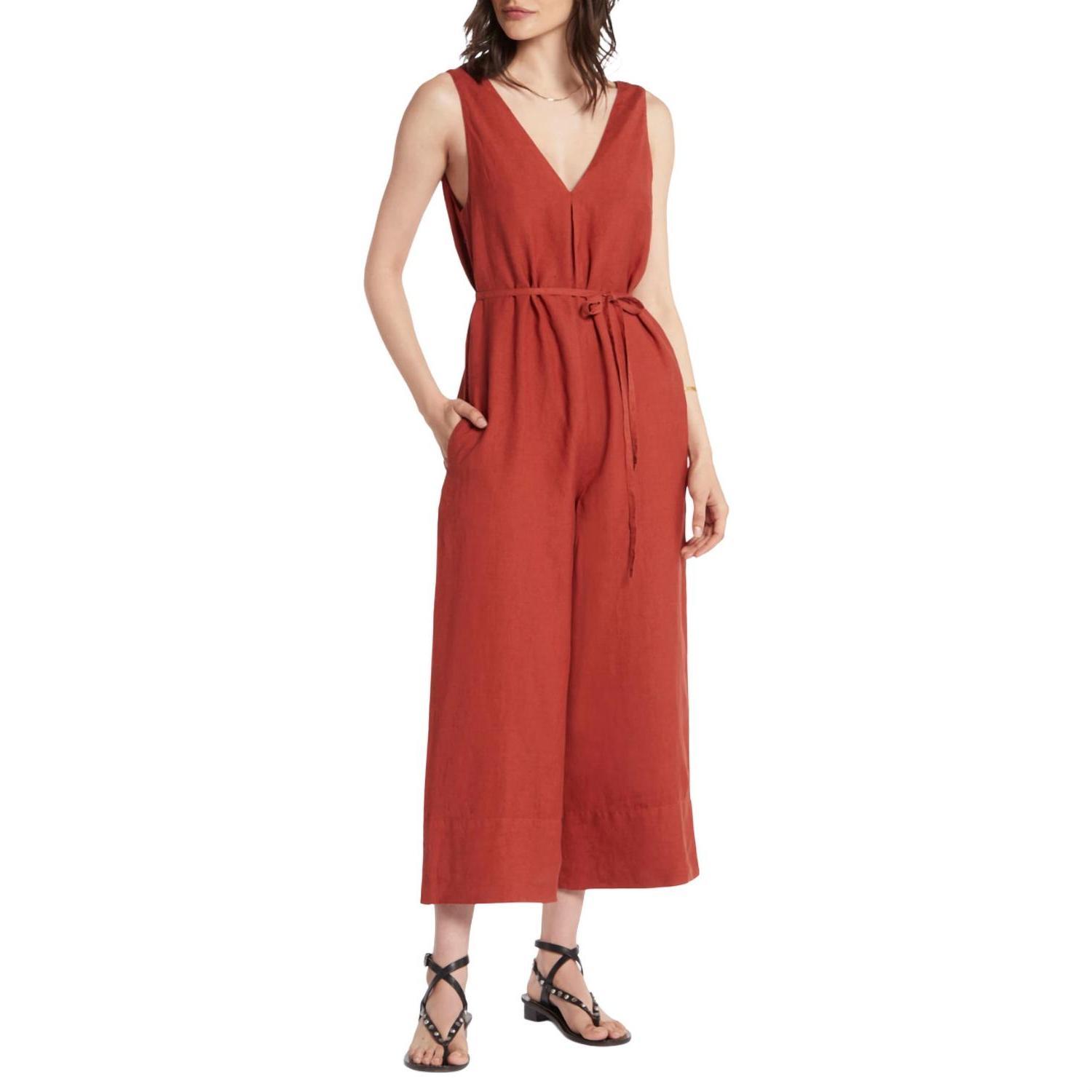 Joie Brier Linen Jumpsuit Size L - $170.28