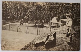 Detroit Mich., Feeding The Seal Belle Isle 1918 To Camp Jackson Sc Postcard A14 - £7.44 GBP