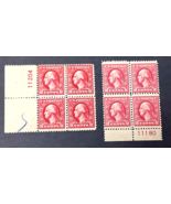 U.S. Postage Stamps #526 Plate Blocks of 4 Mint Hinged Original Gum Set ... - $54.00