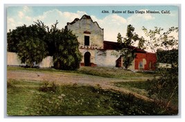 Mission Basilica San Diego de Alcala Ruins California DB Postcard O14 - £2.85 GBP