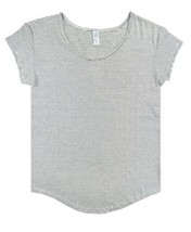Alternative Womens Short Sleeves Tee Size Large Color Eco Ivory Seaside Stripe - £15.63 GBP