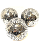 Vintage Decorative Glass Mirrored Spheres Balls Smoky Gray 4 inches Lot ... - £19.13 GBP
