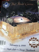 1999 Maple Foglie V Blackhawks NHL Programma Ultima Gioco Al Mlg 2/13/99 # - $9.94