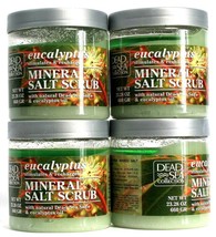 4 Dead Sea Collection Eucalyptus Mineral Salt Scrub Stimulates Recharges... - $42.99