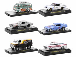 &quot;Auto Meets&quot; Set of 6 Cars IN DISPLAY CASES Release 74 Limited Edition 1/64 Diec - £58.53 GBP