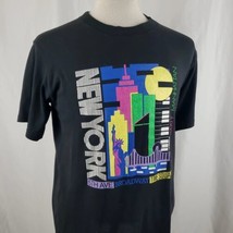 Vintage New York Manhattan Broadway 5th Ave. T-Shirt Large Single Stitch 90s USA - £25.16 GBP