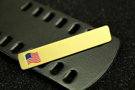 Satin Gold US Flag Name Commendation Bar - $5.93