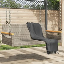 Swing Bench Gray 42.9&quot;x24.4&quot;x15.7&quot; Poly Rattan - $132.49