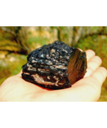 Black Tourmaline Schorl Crystal Muscovite Mica 193g Rough Specimen Prote... - $41.16 CAD