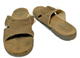 Gotcha Mens Brown Canvas Slides Sandals Comfort Size 13 - £14.57 GBP
