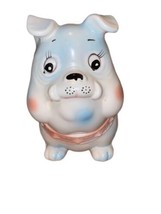 Inarco planter Japan Cute bulldog pink and blue Baby Super Rare vintage Puppy - $37.98