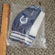 Indianapolis Colts NFL Blue And White Sweater Dog Hat Size Small Pom Pom - £6.92 GBP