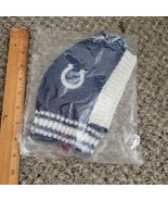 Indianapolis Colts NFL Blue And White Sweater Dog Hat Size Small Pom Pom - £6.78 GBP