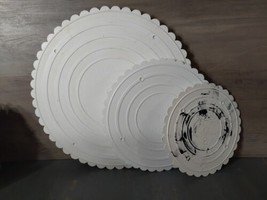 Wilton Round White Scalloped Circles Of Strength Decorator Plates 8/10/1... - £29.80 GBP