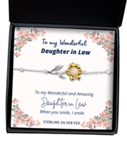 To my Daughter in Law, when you smile, I smile - Sunflower Bracelet. Model  - £31.94 GBP