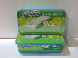 NEW 2-PACK Swiffer Sweeper Wet Mopping Cloths Refills 32 Count - £29.08 GBP