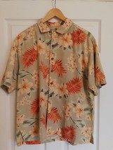 Vintage Tommy Bahama 100% Silk Men&#39;s Button Down Shirt Size L - £19.41 GBP