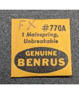 NOS NEW Genuine Benrus Watch Cal. FX Mainspring - Unbreakable Part# 770A - €12,88 EUR