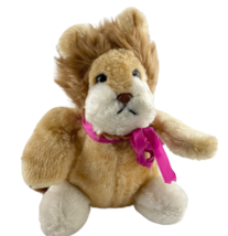 Wonder Toys Lion Plush Stuffed Animal Wild Hair Grumpy Face Flat Tail Tan 1984 - £18.81 GBP