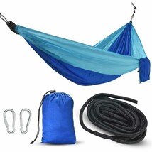 The Outlery Camping Hammock, In Blue, Is A Sturdy Outdoor Hammock With - $33.97