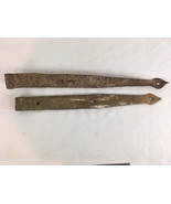 Set of 2 Antique Handmade Steel Iron Gate Barn Door Hinges - $48.51