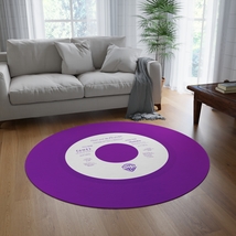 Prince Purple Rain Vinyl Single Round Mat 150cm - £117.99 GBP