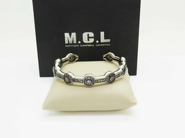 M.C.L. Matthew Campbell Laurenza Sapphire &amp; Enamel Sterling Silver Cuff Bracelet - £1,018.68 GBP