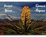 Desert Yucca In Bloom UNP Unused Chrome Postcard V23 - £1.51 GBP