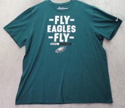 NFL Philadelphia Eagles Nike T Shirt Football Men Sz 3XL Green Athletic Cut Logo - $18.46