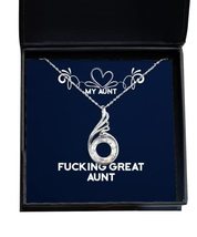 Motivational Aunt Rising Phoenix Necklace, Fucking Great Aunt, Gifts for, Presen - £39.46 GBP