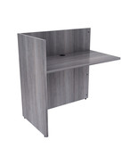 Lorell 42 in. Laminate Contemporary Reception Desk Weathered Charcoal - $456.98 CAD