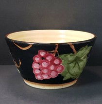 Culinary Arts Studio Collection Vintage Grape 6.25&quot; Ceramic Soup Bowl - $17.07
