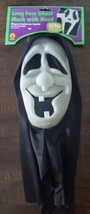 Scream Halloween Costume Long Face Ghost Face Mask With Black Hood New G... - £31.16 GBP