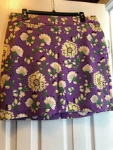 NWT Ladies GREG NORMAN Purple Green &amp; Yellow Floral Golf Tennis Knit Skort - L  - £29.09 GBP