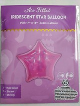 17&quot; Iridescent Star Balloon Decoration Anniversary Baby Shower Birthday ... - £8.53 GBP