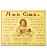 Whitman Minute Tapioca Gelatine 1897 Advertisement Victorian Desserts AD... - $27.56 CAD