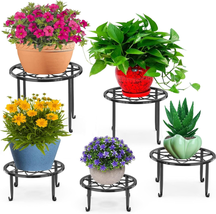 5 Pack Metal Plant Stands,Heavy Duty Potted Holder for Flower Pot,Indoor Outdoor - £28.18 GBP