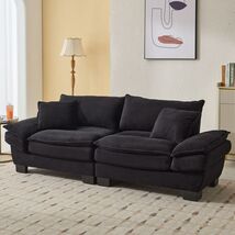 Corduroy Sofa Sleeper Couch Loveseat Sofa with Pillows Comfy Upholstered... - $1,014.12
