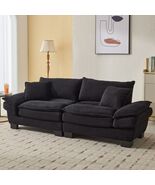 Corduroy Sofa Sleeper Couch Loveseat Sofa with Pillows Comfy Upholstered... - $1,014.12