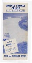 Muscle Shoals Cruise Brochure Greene Line 1930&#39;s Ohio &amp; Tennessee Rivers  - $37.62