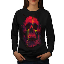 Wellcoda Liquid Metal Death Womens Sweatshirt, Biker Casual Pullover Jumper - £23.10 GBP+