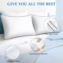 Pillows Queen Size Set of 2 Bed Pillows for Sleeping 2 Pack Queen Pillows Down A - £57.35 GBP