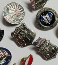 Police Dept Badge Shield Eagle Flag Souvenir Lapel Pin Lot (9 Different) - £22.01 GBP