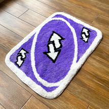 Purple Uno Reverse Card Rug - $59.99