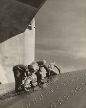Construction workers paint spillway of Hoover Dam 1936 Photo Print - $8.81+