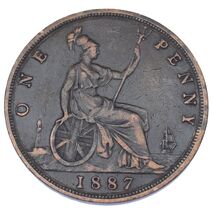 1887 Great Britain Penny (VF Very Fine Plus Condition KM# 755 - $95.22