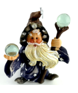 Fun Service Wizard Figurine Crystal Balls Time To Dazzle  3 in Tall - £13.83 GBP