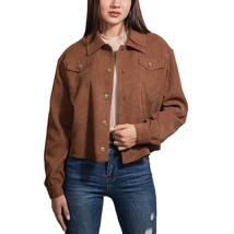 Wrangler Women&#39;s Size XXL Brown Corduroy Cropped Shirt Jacket NWT - £18.65 GBP